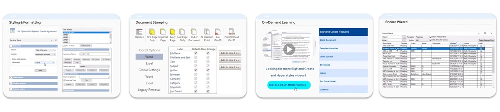 Document Creation Product Preview Screenshots